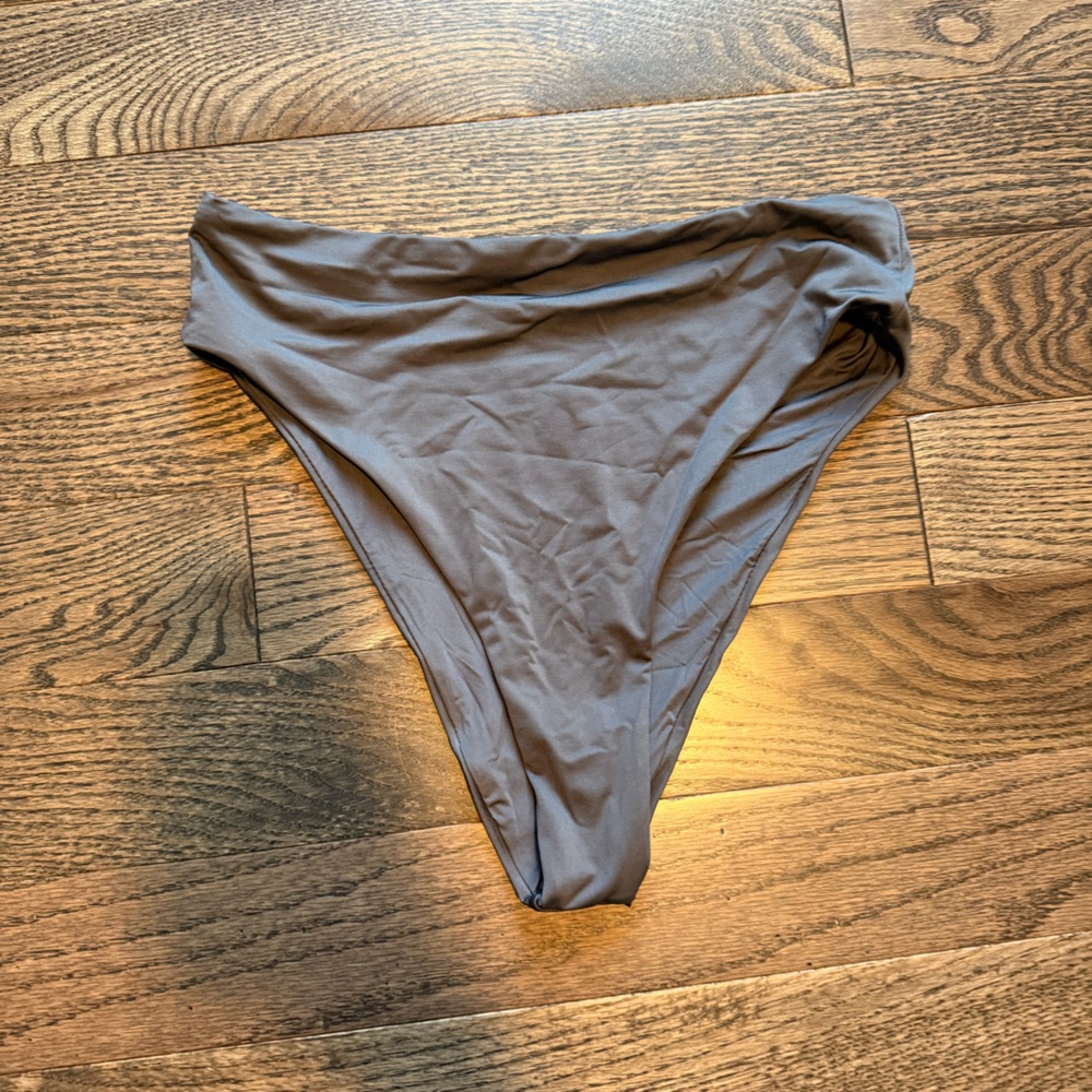 Skims Charcoal Gray High Waisted Bikini Bottom